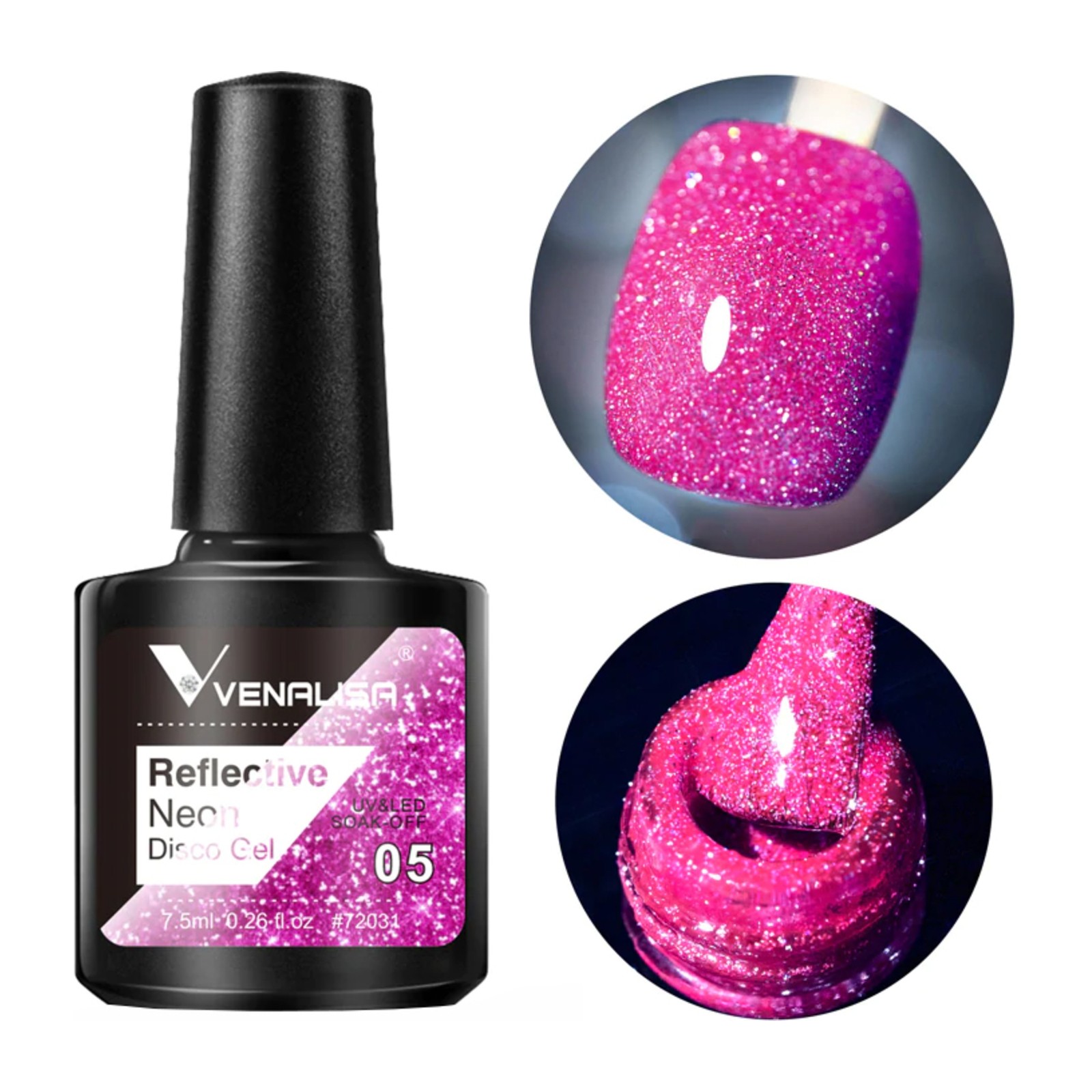 Venalisa -  Atspindintis neoninis disko gelis -  BD05